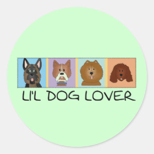 Little Dog Lover Tshirts und Geschenke Runder Aufkleber