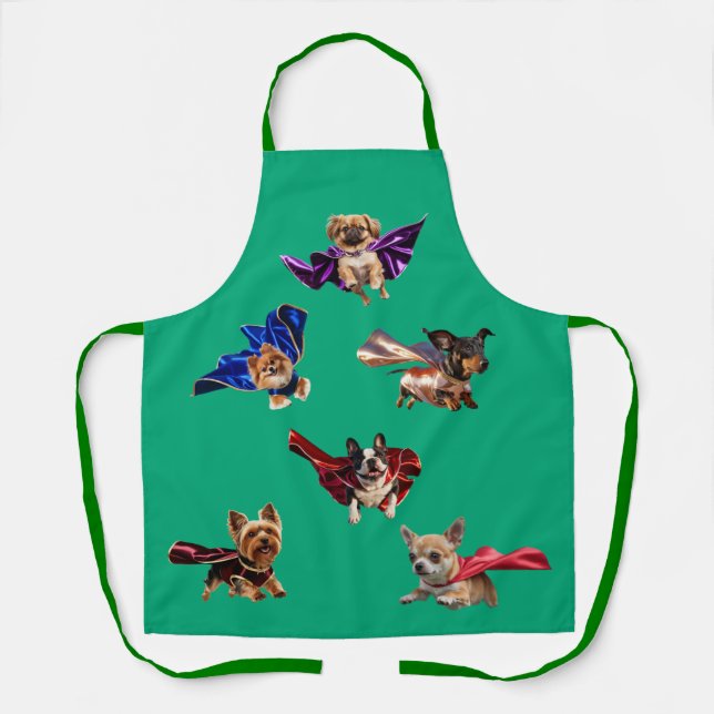 Little Dog Superhero Apron Schürze (Vorderseite)