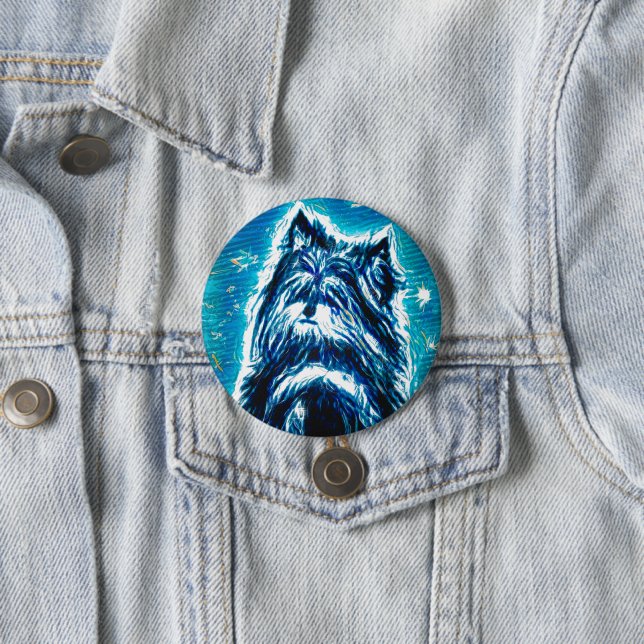 Little Doggy in blau Button (Beispiel)