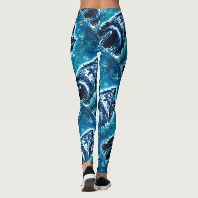 Little Doggy in blau Leggings (Rückseite)
