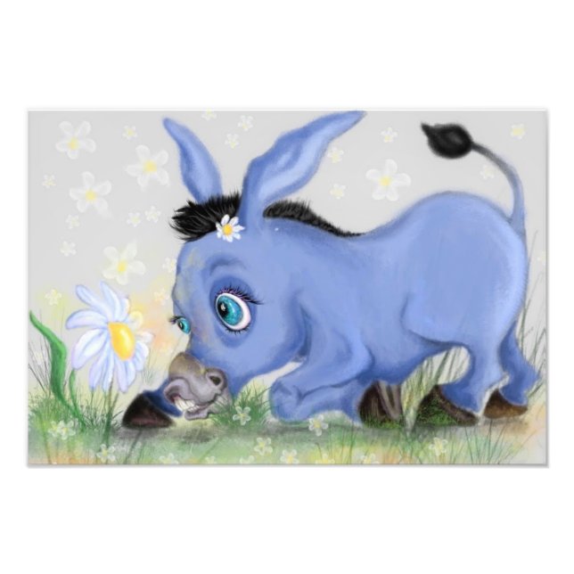 Little Donkey und Daisy Fotodruck (Vorne)