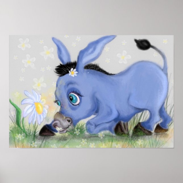 Little Donkey und Daisy Poster malen Ihren Text (Vorne)