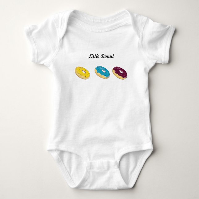 Little Donut - Baby Boy Jersey Bodysuit. Baby Strampler (Vorderseite)