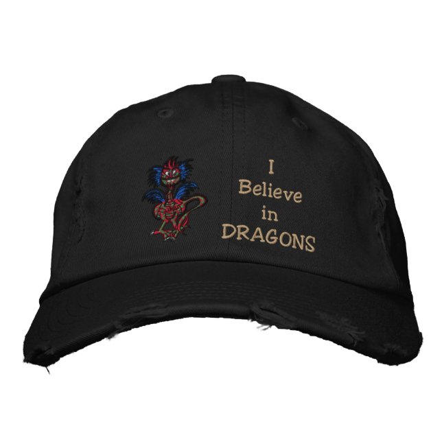 Little Dragon Bestickte Baseballkappe (Vorderseite)