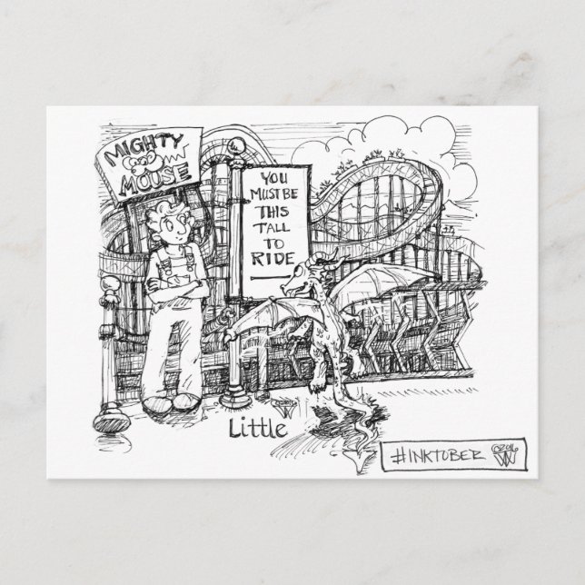 Little Dragon im Themenpark Postkarte (Vorderseite)