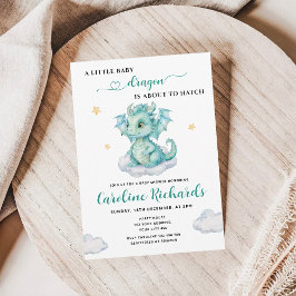 Little Dragon ist dabei, Babydusche zu schlüpfen Einladung