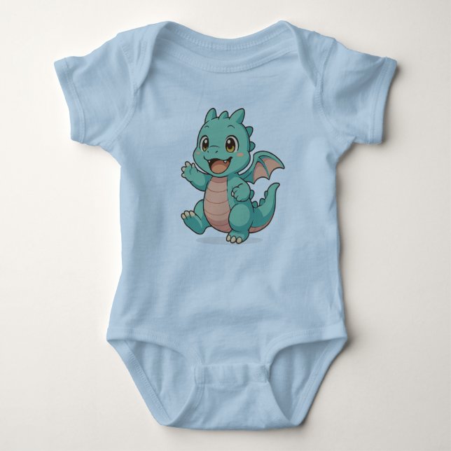 Little Dragon's Charm Baby Bodysuit Strampler (Vorderseite)