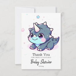 Little Dreamy Dinosaur Babydusche Dankeskarte