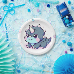 Little Dreamy Dinosaur Babydusche Pappteller