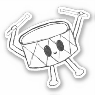 Little Drummer Boy Sketch Aufkleber