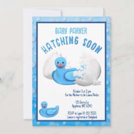 Little Duck Hatching Soon Baby Shower Invitation Einladung