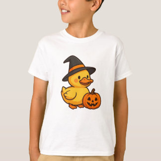 Little Duck in Halloween World Boys T - Shirt
