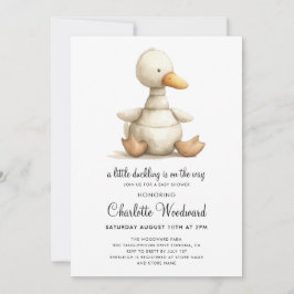 Little Duckling Gender Neutral Boho Baby Duwer Einladung