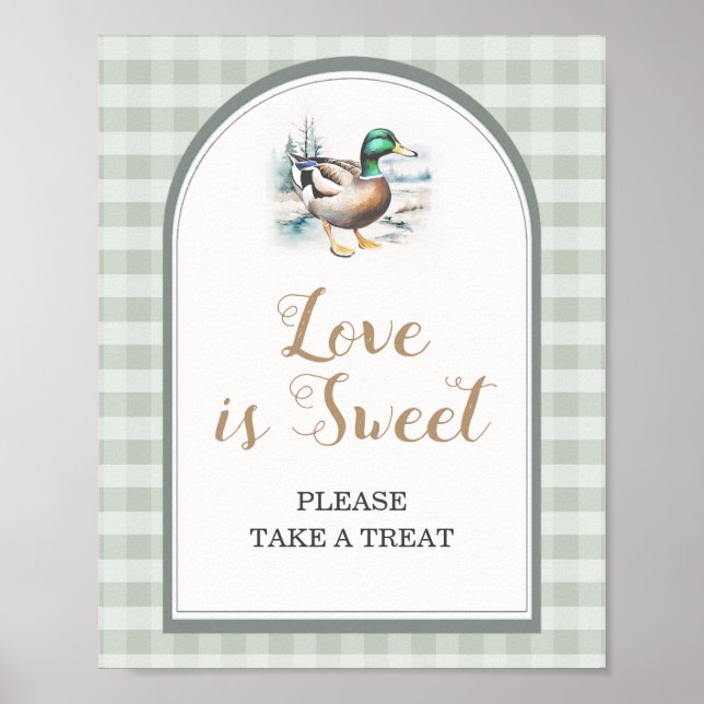 Little Duckling Gingham Baby Shower Liebe ist Swee Poster (Vorne)