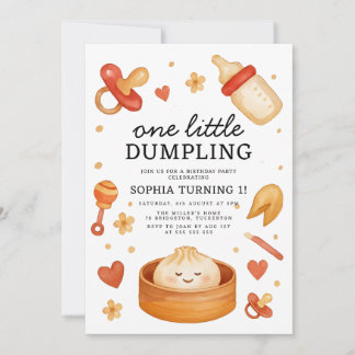 Little Dumpling 1. Geburtstag Einladung