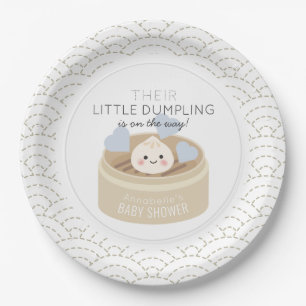 Little Dumpling Blue Baby Duschpapier Teller