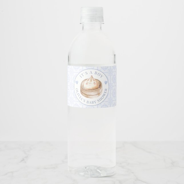 Little Dumpling Blue Es ist eine Baby-Dusche. (Vorderseite)