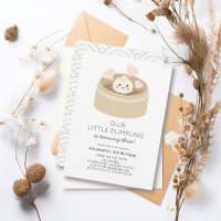 Little Dumpling geschlechtsneutrale Einladung zum