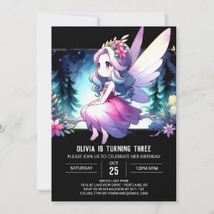 Little Elegant Fairy Birthday Einladung