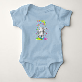 Little Elephant Splash of Color Baby Strampler