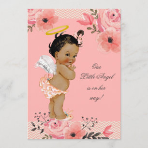 Little Ethnic Angel Watercolor Blume Kinderdusche Einladung