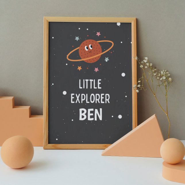 Little Explorer Individuelle Name Kinderzimmer Pos Poster (Von Creator hochgeladen)