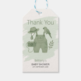 Little Explorer Is On The Way Baby Shower Geschenkanhänger