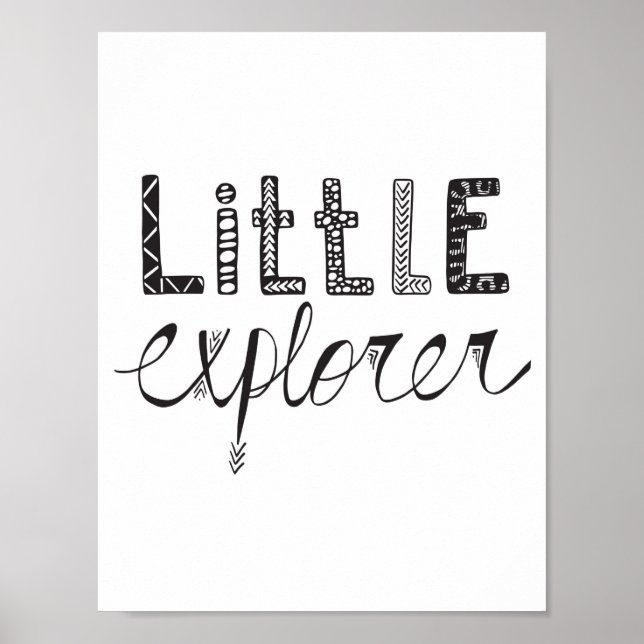 Little Explorer - Kinderzimmer- oder Kinderraumpos Poster (Vorne)