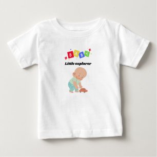 🌍 Little Explorer - Niedlicher Baby-T - Shirt