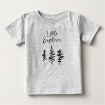 Little Explorer, Woodland Trees Baby Shirt