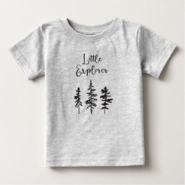 Little Explorer, Woodland Trees Baby Shirt