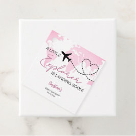 Little Explorer World Map Pink Baby Shower Geschenkanhänger