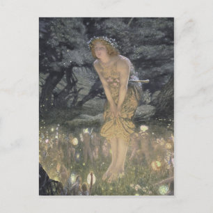 Little Fairy Angel und Girl Postkarte