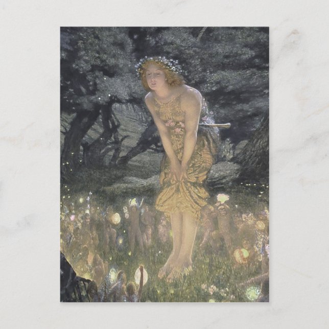 Little Fairy Angel und Girl Postkarte (Vorderseite)