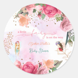 Little Fairy Baby Girl Dusche Runder Aufkleber