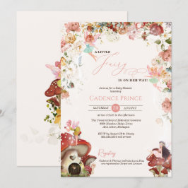 Little Fairy Floral Garden Baby Dusche Einladung