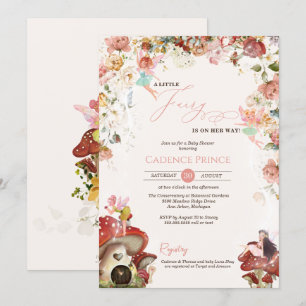 Little Fairy Floral Garden Baby Dusche Einladung
