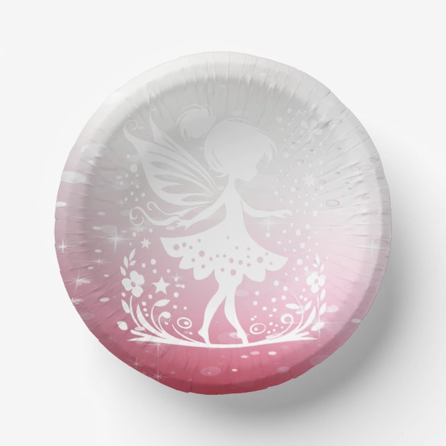 Little Fairy Floral Paper Bowl Pappteller (Vorderseite)