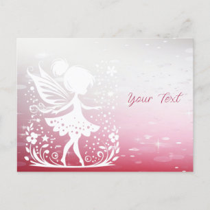 Little Fairy Floral Postcard Postkarte