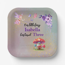 Little Fairy Mushroom House Butterflies Any Age Pappteller