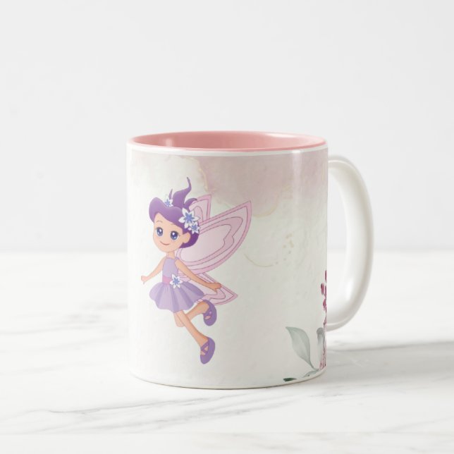 Little Fairy Pink Zweifarbige Tasse (VorderseiteRechts)