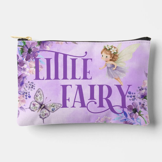 Little Fairy Purple Floral Zubehörtasche (Vorderseite)