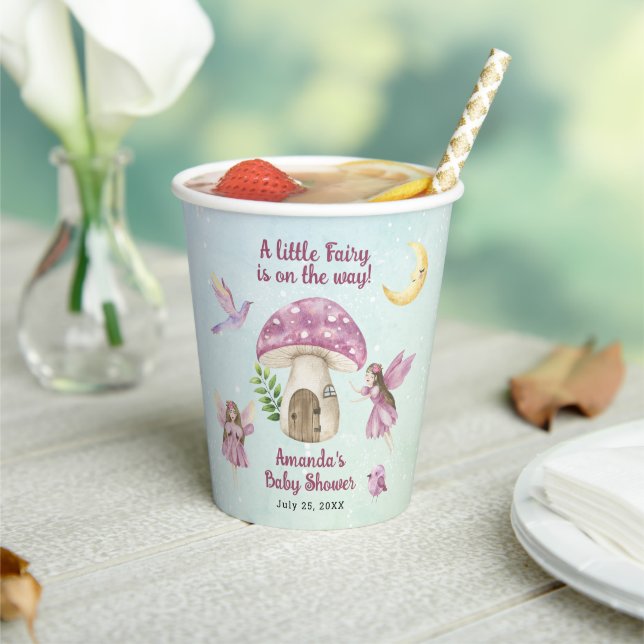 Little Fairy Whimsical Baby Shower Pappbecher (In Situ)