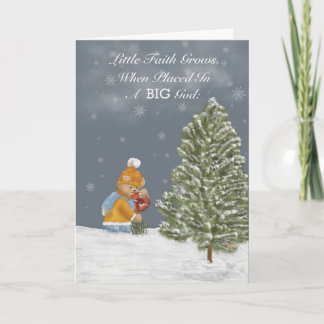 “Little Faith Grows”– Holiday Card by M. Marie Art Karte