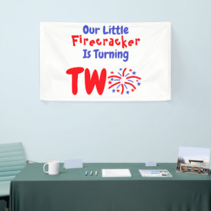 Little Firecracker 2. Geburtstag Banner