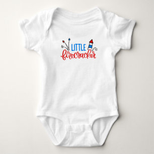 Little Firecracker 4. Juli Bodysuit-Shirt Baby Strampler