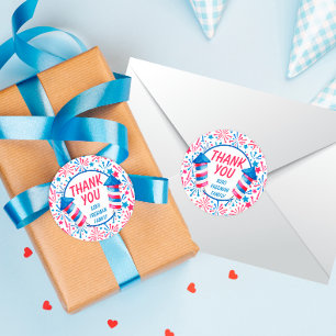 Little Firecracker 4. Juli Geburtstag Vielen Dank Runder Aufkleber