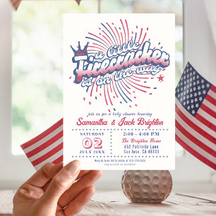 Little Firecracker Amerikanische Unabhängigkeitsta Einladung
