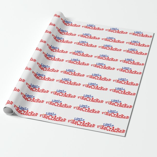 Little Firecracker Amerikanische Unabhängigkeitsta Geschenkpapier (Ungerollt)
