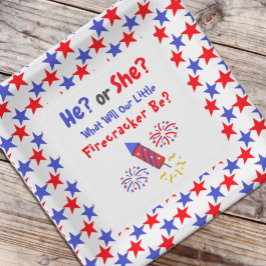 Little Firecracker Gender Reveal Pappteller